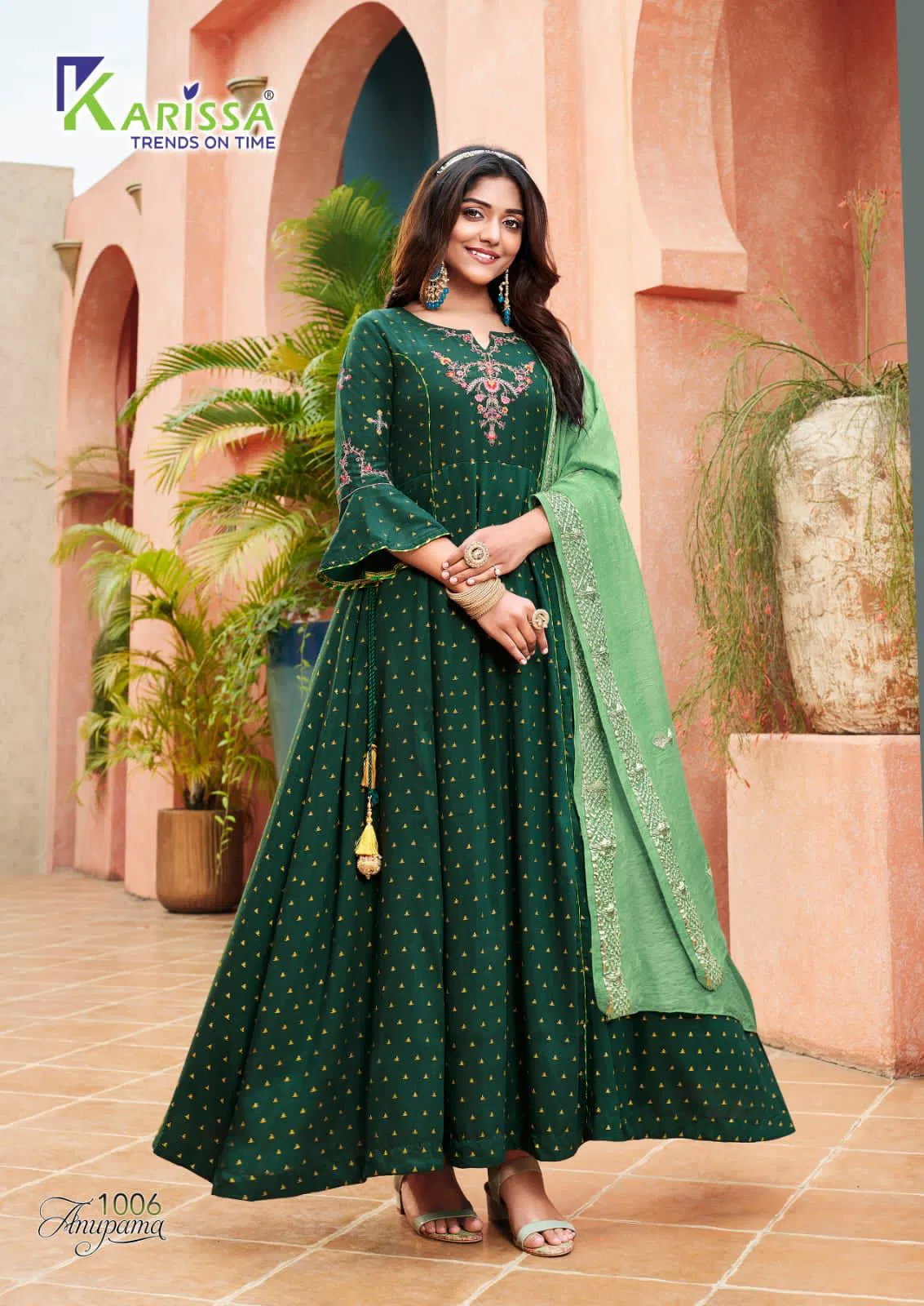 Karissa Anupama New Latest Designer Fancy Wear Gown With Dupatta Collection